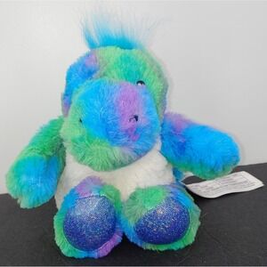 Warmies Juniors Microwavable Dinosaur 6" Plush Tye Dye Stuffed Animal Lavender